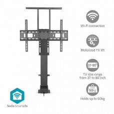 SmartLife Motorized TV Lift | 37 - 80 " | Maximum supported screen weight: 60 kg | Built-in Cabinet Design | Lift range: 79 - 184 cm | Remote controlled | ABS / Steel | Black