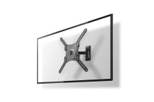 Draai- en Kantelbare TV-Muurbeugel | 23 - 55 " | Maximaal schermgewicht: 30 kg | Kantelbaar | Draaibaar | Minimale muurafstand: 67 mm | Maximale muurafstand: 197 mm | 2 Draaipunt(en) | ABS / Staal | Zwart