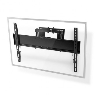 Draai- en Kantelbare TV-Muurbeugel | 37-80 " | Maximaal schermgewicht: 35 kg | Kantelbaar | Draaibaar | Minimale muurafstand: 55 mm | Maximale muurafstand: 330 mm | 6 Draaipunt(en) | Staal | Zwart