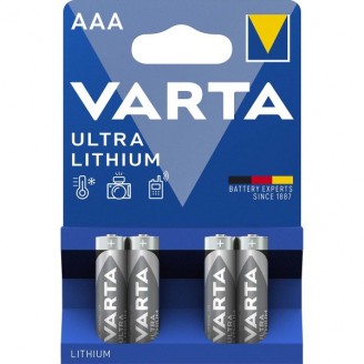 Lithium Batterij AAA | 1.5 V DC | 1100 mAh | 4-Blisterkaart | Grijs / Zilver