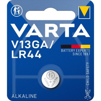 Alkaline-Batterij LR44 | 1.5 V DC | 155 mAh | 1-Blister | Zilver