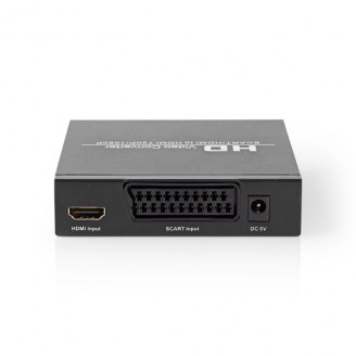 HDMI-Converter | Scart Female | HDMI Output / 1x 3,5 mm Audio-Out / 1x Digitale Audio | 1-weg | 1080p | 1.65 Gbps | Aluminium | Antraciet