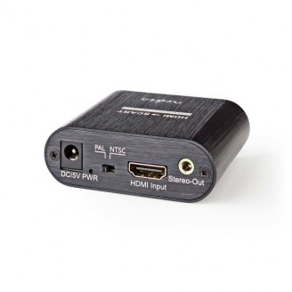HDMI-Converter | HDMI Input | Scart Female | 1-weg | 480i | 18 Gbps | Metaal | Antraciet