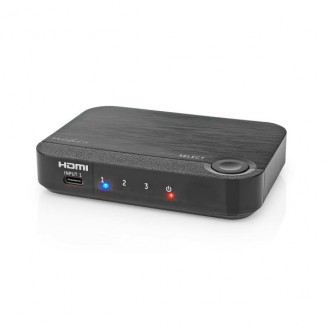 HDMI-Converter | 1x USB-CT / 2x HDMI Input | 1x HDMI Output | 1-weg | 4K@60Hz | 18 Gbps | ABS | Antraciet