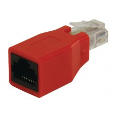 CAT6 Netwerk Adapter RJ45 (8/8) Male - RJ45 (8/8) Female Rood