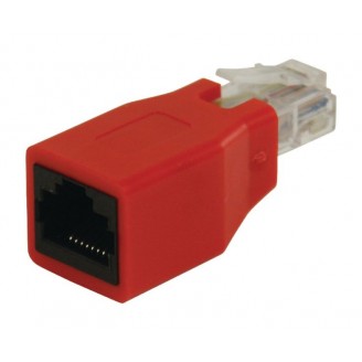 CAT6 Netwerk Adapter RJ45 (8/8) Male - RJ45 (8/8) Female Rood