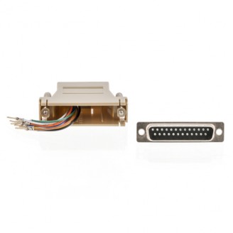 SeriÃ«le Adapter SUB-D 25-Pins Female - RJ45 (8/8) Female Ivoor