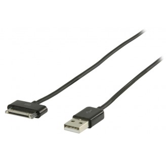 Data en Oplaadkabel Apple Dock 30-Pins - USB A Male 2.00 m Zwart