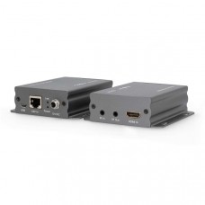 HDMI-Extender | Over Cat6 | tot 50 m | 4K@30Hz | 10.2 Gbps | IR Return-functie | Metaal | Antraciet