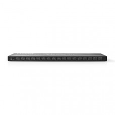 HDMI-Splitter | 2 x 8 poort(en) | HDMI Input | USB-A Female / 16x HDMI Output | 4K@60Hz | 18 Gbps | Metaal | Antraciet