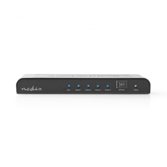 HDMI-Splitter | 4-Poorts poort(en) | HDMI Input | 4x HDMI Output | 4K@60Hz | 18 Gbps | Metaal | Antraciet