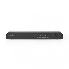 HDMI-Switch | 5-Poorts poort(en) | 5x HDMI Input | 1x HDMI Output | 4K@60Hz | 18 Gbps | Afstandbestuurbaar | Metaal | Antraciet