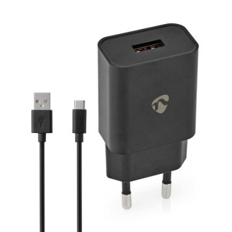 Oplader | 12 W | Snellaad functie | 1x 2.4 A | Outputs: 1 | USB-A | USB Type-CT (Los) Kabel | 1.00 m | Single Voltage Output