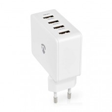 Oplader | 24 W | Snellaad functie | 4x 2.4 A | Outputs: 4 | 4x USB-A | Geen Kabel Inbegrepen | Single Voltage Output