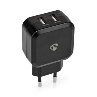 Oplader | 24 W | Snellaad functie | 2x 2.4 A | Outputs: 2 | 2x USB-A | Geen Kabel Inbegrepen | Single Voltage Output