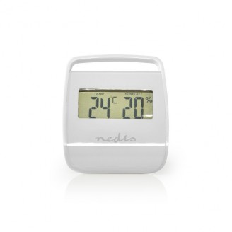 Digitale thermometer | Binnen | Binnentemperatuur | Luchtvochtigheid binnenshuis | Wit