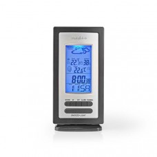 Weerstation | Binnen & Buiten | Inclusief draadloze weersensor | Weersvoorspelling | Tijdweergave | LCD-Scherm | Wekkerfunctie