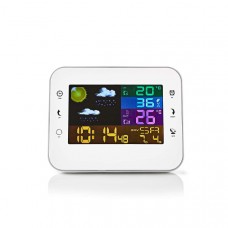 Weerstation | Binnen & Buiten | Inclusief draadloze weersensor | Weersvoorspelling | Tijdweergave | LCD-Kleurenscherm | Wekkerfunctie