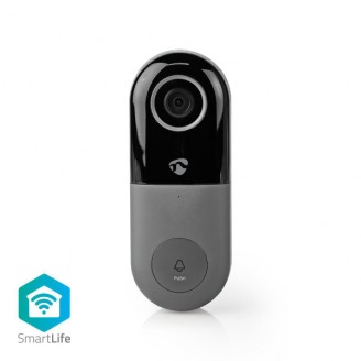 SmartLife Videodeurbel | Wi-Fi | Transformator | Full HD 1080p | Cloud Opslag (optioneel) / microSD (niet inbegrepen) | IP54 | Met bewegingssensor | Nachtzicht | Grijs / Zwart