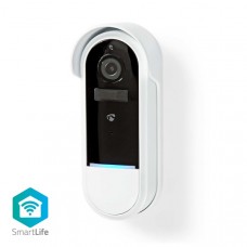 SmartLife Videodeurbel | Wi-Fi | Batterij Gevoed / Transformator | Full HD 1080p | Cloud Opslag (optioneel) / microSD (niet inbegrepen) | IP54 | Met bewegingssensor | Nachtzicht | Wit