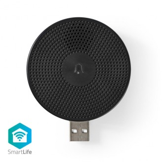 SmartLife Gong | Wi-Fi | Accessoire voor: WIFICDP10GY | USB Gevoed | 4 geluiden | 5 V DC | Instelbaar volume | Zwart