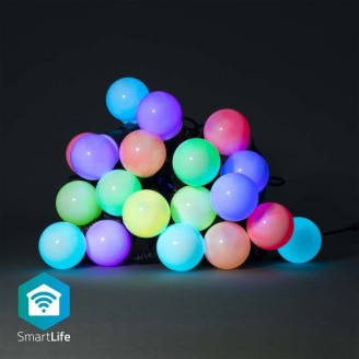SmartLife Decoratieve Verlichting | Feestverlichting | Wi-Fi | RGB / Wit | 20 LED's | 10 m | AndroidT | Diameter bulb: 50 mm
