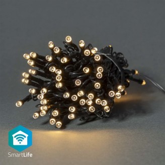 SmartLife-kerstverlichting | Koord | Wi-Fi | Warm Wit | 50 LED's | 5.00 m | AndroidT / IOS