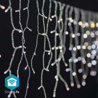 SmartLife-kerstverlichting | Ijskegel | Wi-Fi | Warm tot Koel Wit | 400 LED's | 8.00 m | AndroidT / IOS