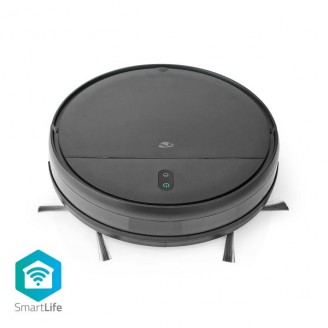 SmartLife Robotstofzuiger | Willekeurig | Wi-Fi | Capaciteit opvangreservoir: 0.2 l | Automatisch opladen | Maximale gebruiksduur: 1.8 uur | Zwart | AndroidT / IOS