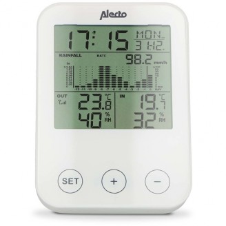 Weerstation met draadloze sensor Zwart / Grijs