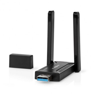Netwerk-Dongel | Wi-Fi | AC1200 | 2.4/5 GHz (Dual Band) | USB3.0 | Wi-Fi-snelheid totaal: 1200 Mbps | Windows 10 / Windows 11 / Windows 8