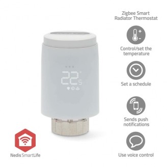 SmartLife Radiatorbediening | Zigbee 3.0 | Batterij Gevoed | LED | AndroidT / IOS