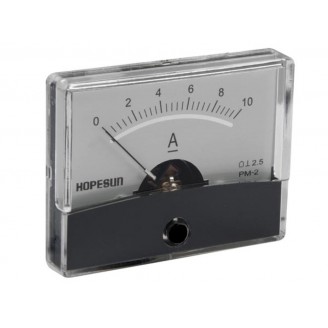 ANALOGE PANEELMETER VOOR DC STROOMMETINGEN 10A DC / 60 x 47mm