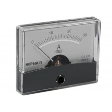 ANALOGE PANEELMETER VOOR DC STROOMMETINGEN 30A DC / 60 x 47mm