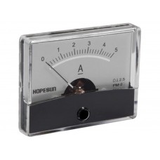 ANALOGE PANEELMETER VOOR DC STROOMMETINGEN 5A DC / 60 x 47mm