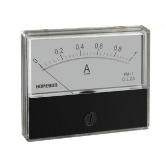 ANALOGE PANEELMETER VOOR DC STROOMMETINGEN 1A DC / 70 x 60mm