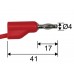 AANSLUITSNOEREN 100 cm - 4 mm - 2 st. - 30 V / 6 A