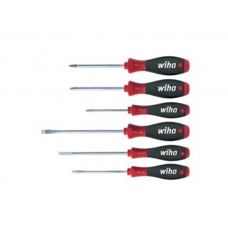 Wiha Schroevendraaierset SoftFinish sleufkop, Phillips, Pozidriv 6-delig (26113)