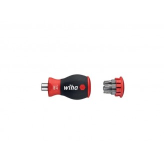 Wiha Schroevendraaier met bitmagazijn magnetisch TORX  met 6 bits, Stubby, 1/4" (33743)