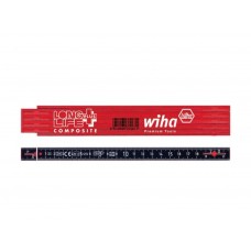 Wiha Duimstok LongLife  Plus Composite 2 m metrisch, 10 delen (37067) rood/ zwart