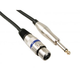 XLR-KABEL - XLR VROUWELIJK naar JACK 6.35 mm - MONO - 6 m