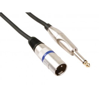 XLR-KABEL - XLR MANNELIJK naar JACK 6.35 mm - MONO - 3 m