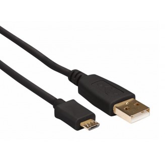 USB 2.0 A-PLUG NAAR MICRO-USB PLUG / KOPER / BASIS / 0.75 m / VERGULD / M-M