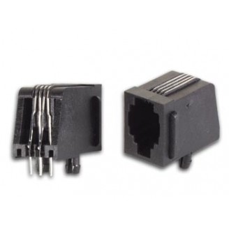 MODULAIRE CONNECTORS RJ10 4P4C VOOR PCB, HAAKS