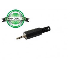 MANNELIJKE 2.5mm STEREO JACK - PLASTIC ZWART