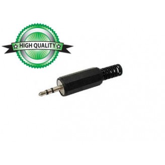 MANNELIJKE 2.5mm STEREO JACK - PLASTIC ZWART