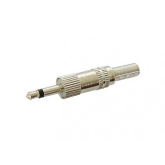 MANNELIJKE 3.5mm MONO JACK - VERNIKKELD