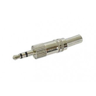 MANNELIJKE 3.5mm STEREO JACK - VERNIKKELD