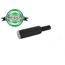 VROUWELIJKE 2.5mm MONO JACK - PLASTIC ZWART