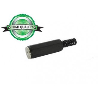 VROUWELIJKE 2.5mm MONO JACK - PLASTIC ZWART